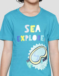 Little M Sea Explorer Puffer Fish Boys Short Sleeve T-Shirt Glasses