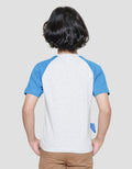 Little M Raglan Ikan Aplikasi 3/4 Kaos Anak Laki-Laki