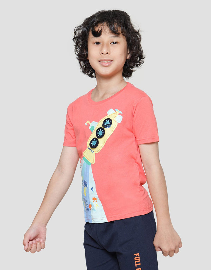 Little M Submarine Boys Short Sleeve T-Shirt
