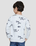 Little M Sweater Ocean Bordir Anak Laki-laki