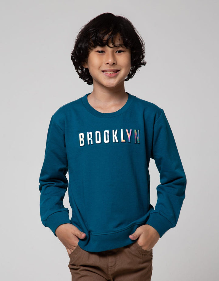 Little M Emboss Brooklyn Sweater Anak Laki-Laki