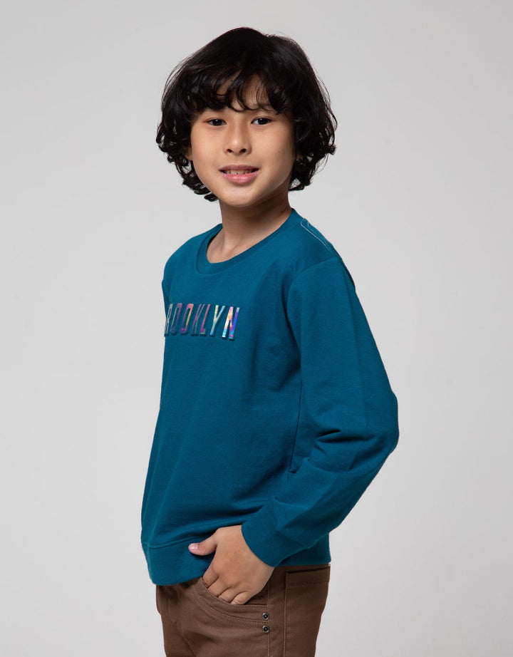 Little M Emboss Brooklyn Sweater Anak Laki-Laki