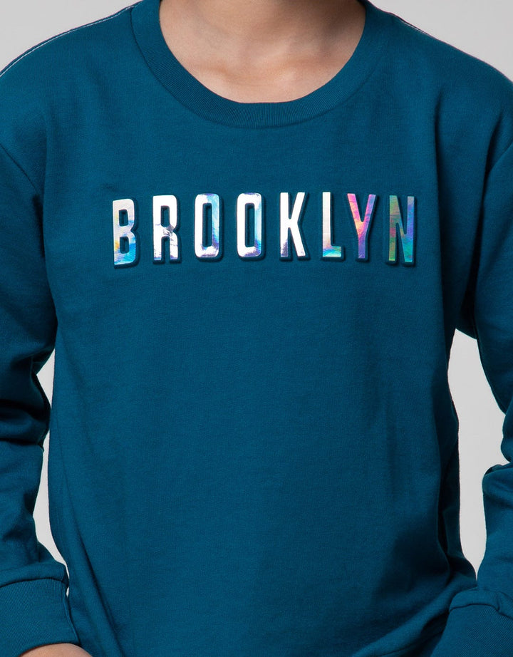 Little M Emboss Brooklyn Sweater Anak Laki-Laki