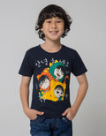 Little M Short Sleeve T-Shirt Print Anime Kucing