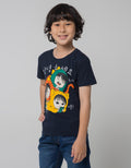 Little M Short Sleeve T-Shirt Print Anime Kucing