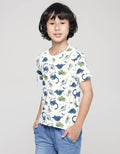 Little M Dino Print Kaos Anak Laki-laki