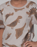 Little M Dino Print Kaos Anak Laki-laki