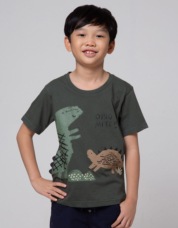 Little M Dino Mite Cucuk Kaos Anak Laki-laki