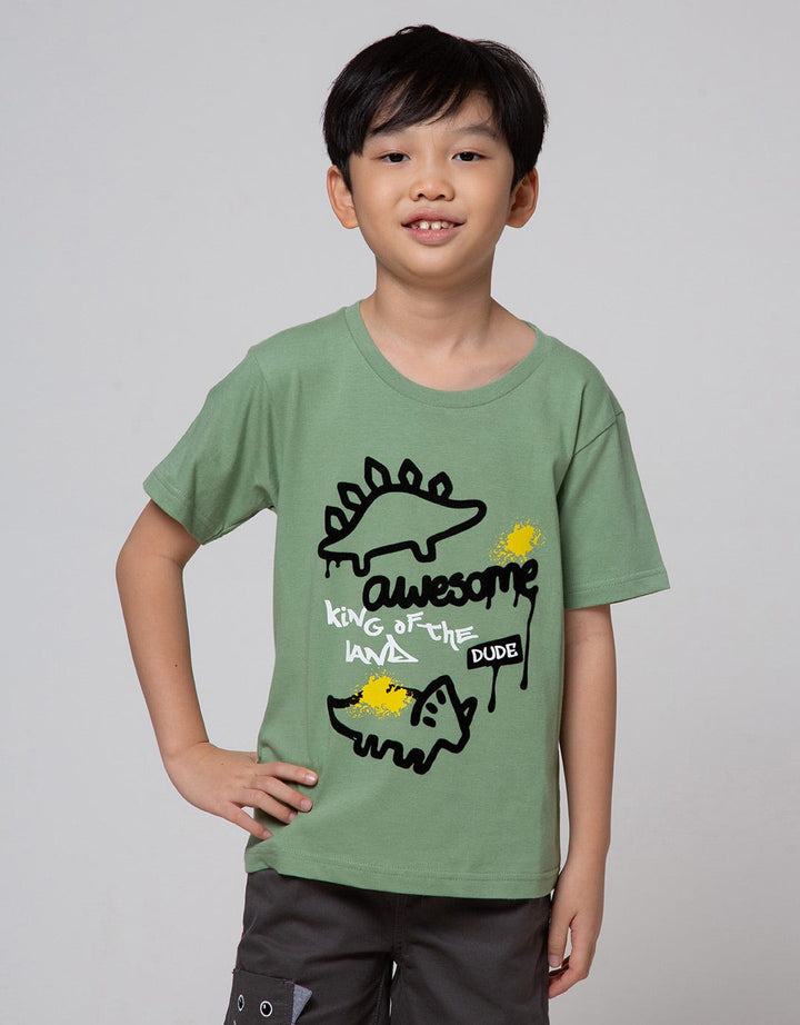 Little M Flocking Awesome Kaos Anak Laki-laki