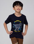 Little M Dino Chambray Kaos Anak Laki-laki