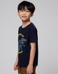 Little M Dino Chambray Kaos Anak Laki-laki