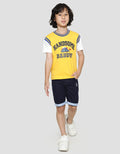 Little M Short Sleeve T-Shirt Handsome Daddy Aplikasi Dan Rib