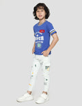 Little M Short Sleeve T-Shirt Handsome Daddy Aplikasi Dan Rib