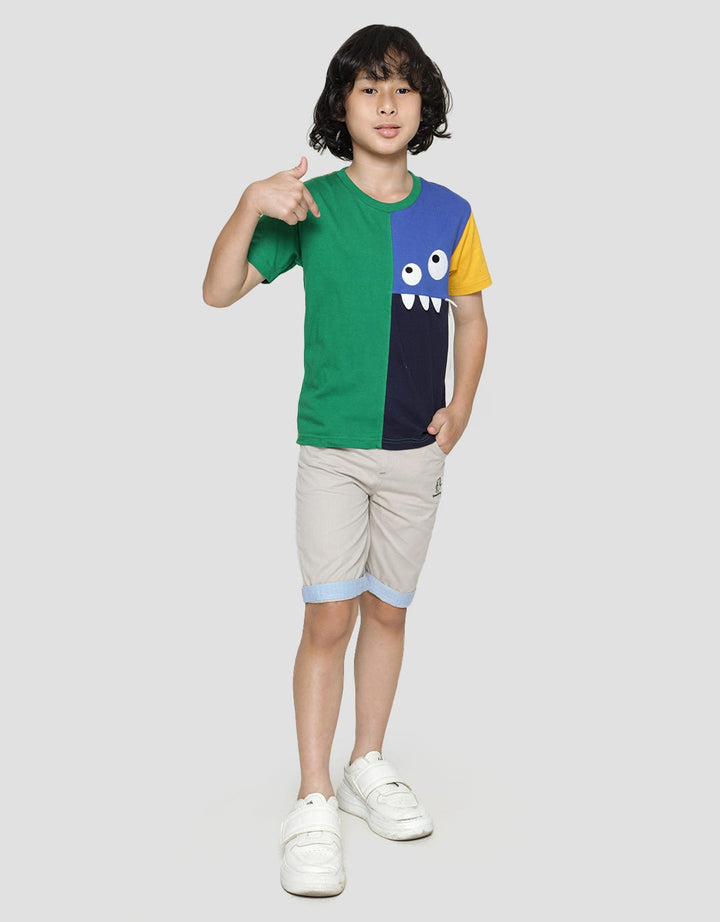 Little M Side Animal Print Boys T-Shirt