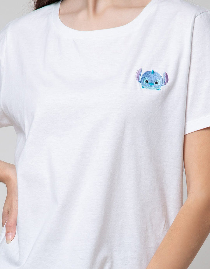Disney Tsum2 Stitch Cotton Usa Short Sleeve T-Shirt