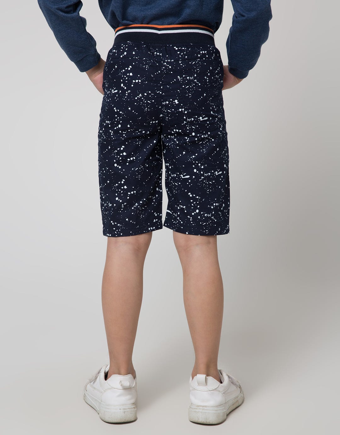 Little M Short Pants Woven Rib Embroidery Application