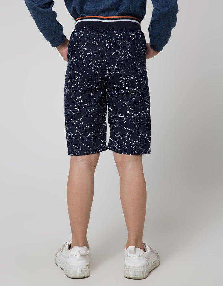 Little M Short Pants Woven Rib Embroidery Application