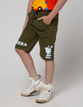 Little M Short Pants Crop Woven Rib Zebra Cucuk
