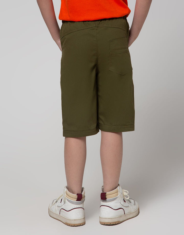 Little M Short Pants Crop Woven Rib Zebra Cucuk