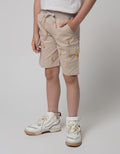 Little M Short Pants Woven Rib Bordir Giraffe