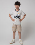 Little M Short Pants Woven Rib Bordir Giraffe