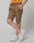 Little M Short Pants Woven Rib Kombinasi Pocket