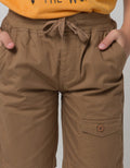 Little M Short Pants Woven Rib Kombinasi Pocket