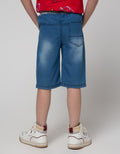 Little M Short Pants Denim Rib Embroidery Cdydino:Medium Denim:6:Graphic:Denim Short Pants