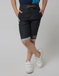 Little M Short Pants Denim Bordir Stegosaurus