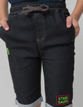 Little M Short Pants Denim Bordir Stegosaurus