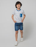 Little M Bordir Denim Celana Anak Laki-laki