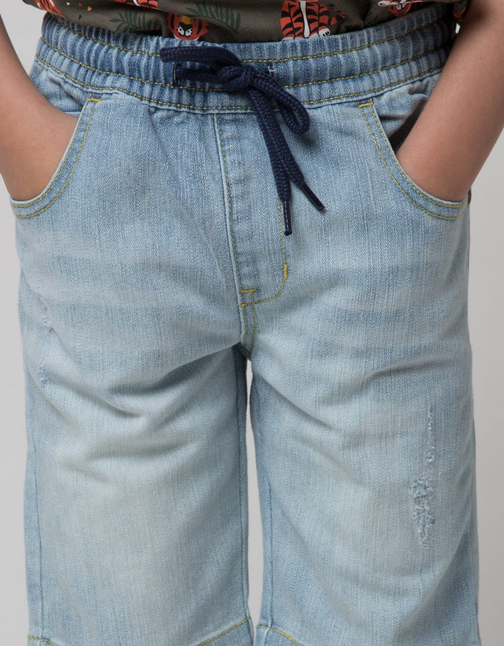 Little M Short Pants Denim Destroyed Stretch