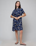St. Yves Short Sleeve Midi Dress Outline Floral