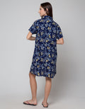 St. Yves Short Sleeve Midi Dress Outline Floral