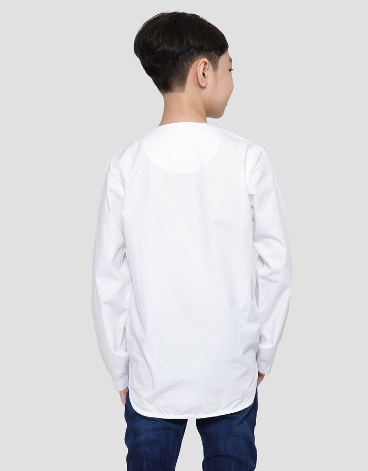 Cardinal Kids Boy Small Plaid Motif Kemeja Koko Anak Laki-Laki