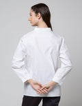 Connexion Long Sleeve Shirt Cotton Poplin Pleat Tuck Shirt Sidewaist