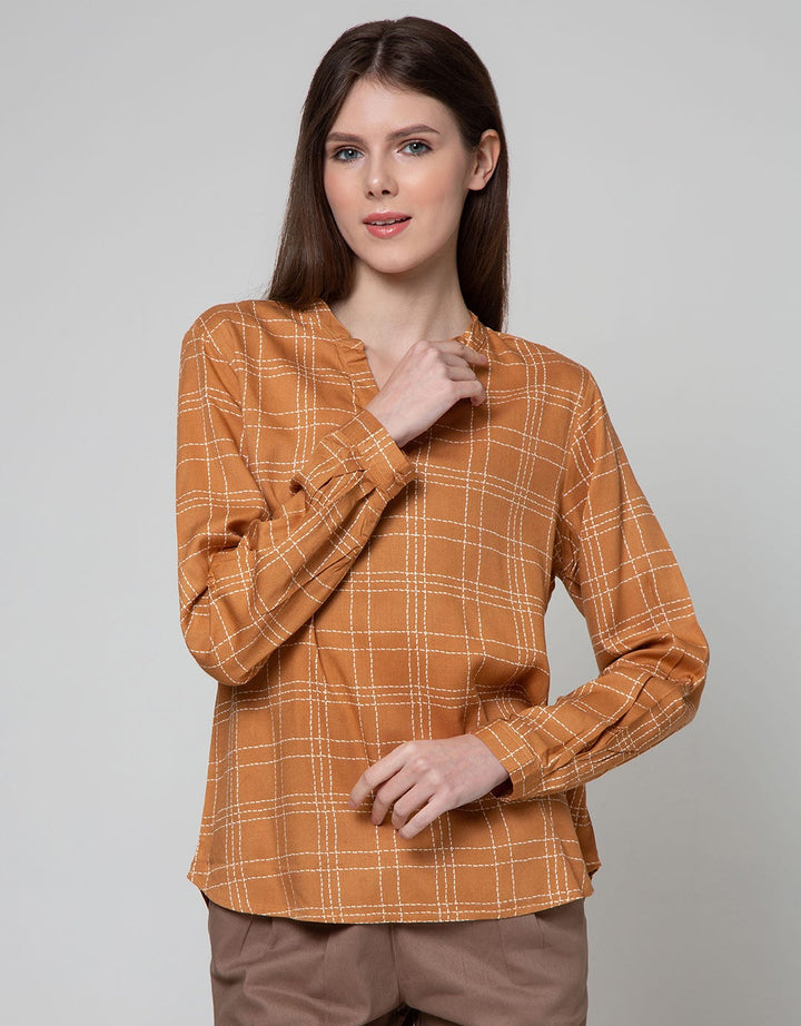 Connexion Blouse Dropshoulder Check Medium