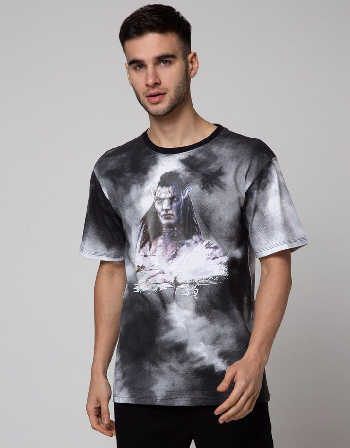 American Jeans Short Sleeve T-Shirt Disney Print Tie Dye Avatar