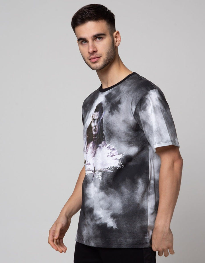 American Jeans Short Sleeve T-Shirt Disney Print Tie Dye Avatar
