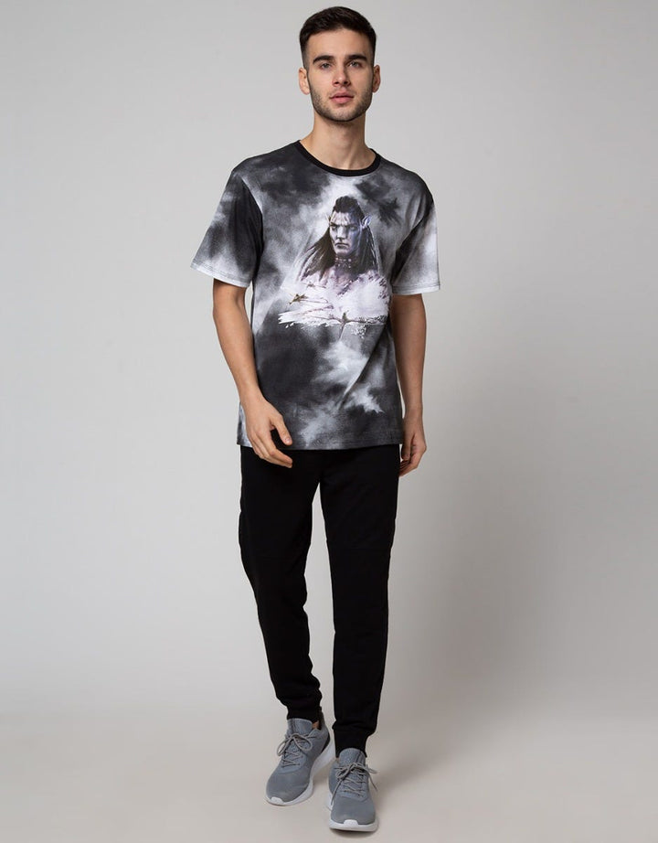 American Jeans Short Sleeve T-Shirt Disney Print Tie Dye Avatar