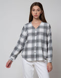 Connexion Long Sleeve Blouse Checked Flannel Top
