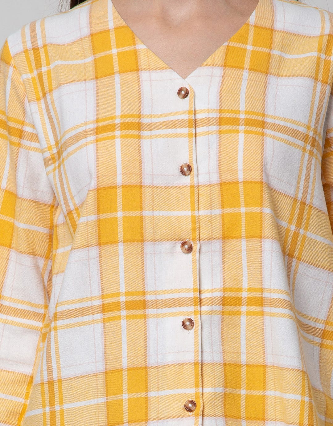 Connexion Long Sleeve Blouse Checked Flannel Top