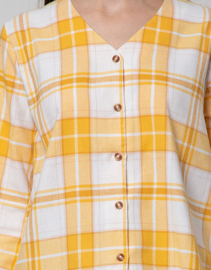 Connexion Long Sleeve Blouse Checked Flannel Top