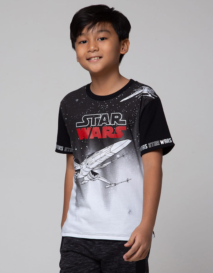 Star Wars Short Sleeve T-Shirt Starwars Plane Ombre
