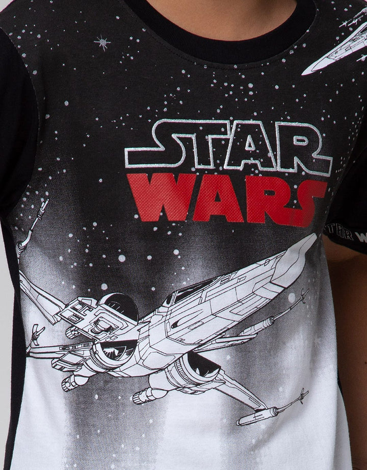 Star Wars Short Sleeve T-Shirt Starwars Plane Ombre
