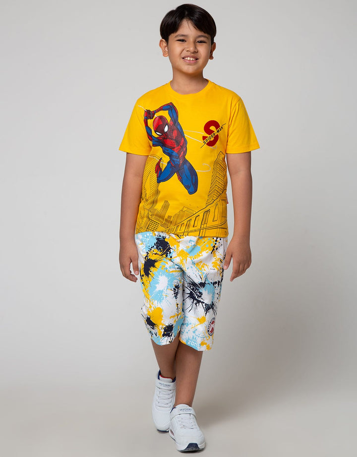 Marvel Hanging Spiderman Kaos Anak Laki-Laki