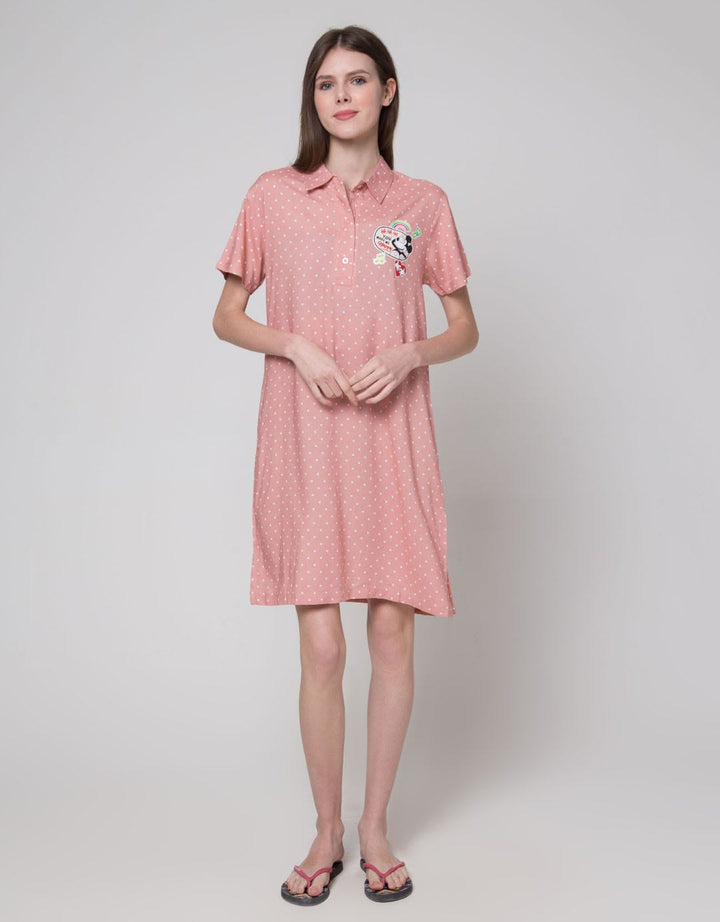 Disney Short Sleeve Midi Dress Mickey Rayon