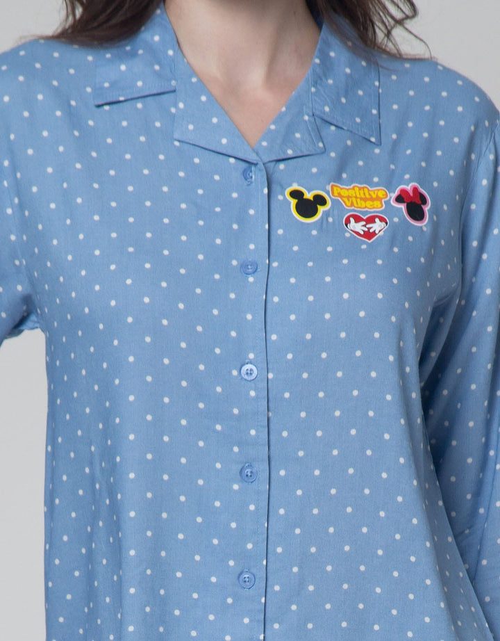 Disney Long Sleeve Pajama Pants Mickey Rayon