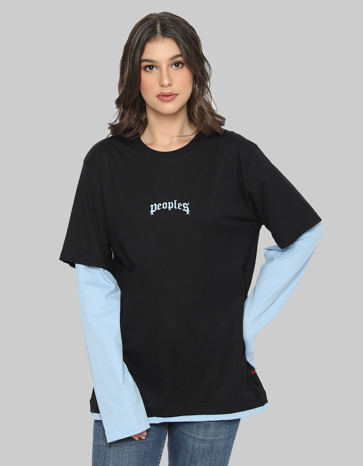 Peoples T-Shirt Raglan Double Wanita