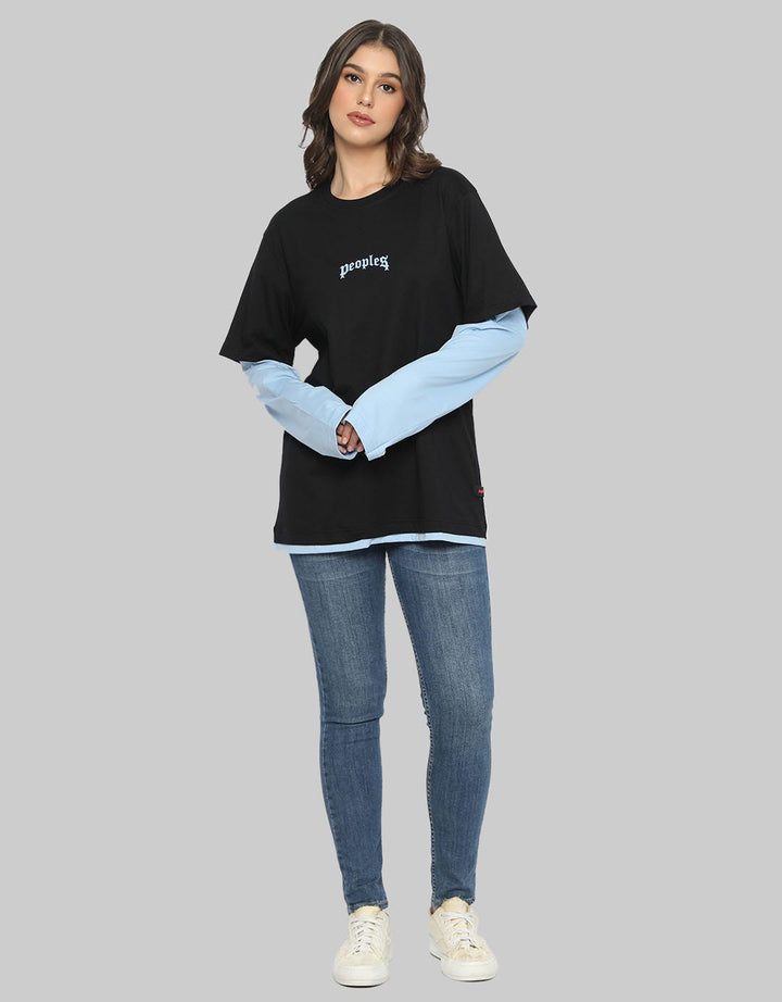 Peoples T-Shirt Raglan Double Wanita